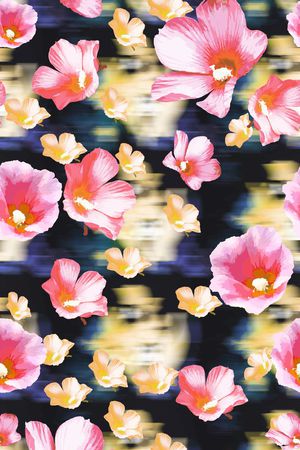 花卉印花华亿平台图片