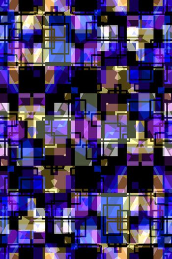 632504-几何格子衫