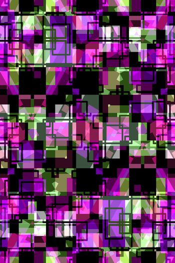 632505-几何格子衫