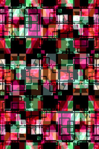 632510-几何格子衫