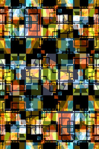 632512-几何格子衫