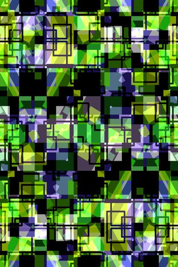 632514-几何格子衫