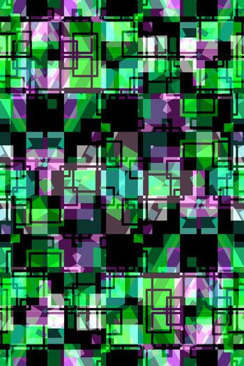 632526-几何格子衫