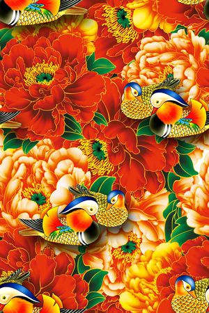 中国风印花华亿平台图片