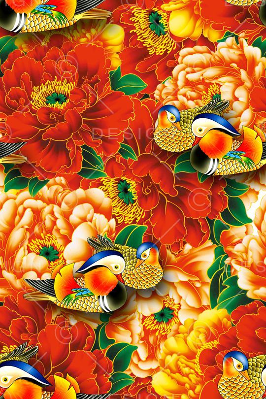 中国风印花华亿平台图片