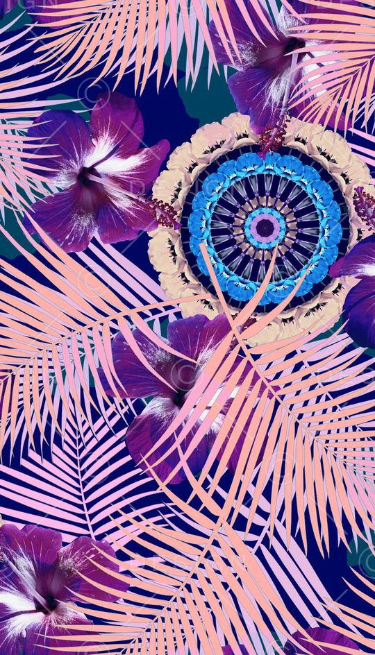 热带、花卉印花华亿平台图片