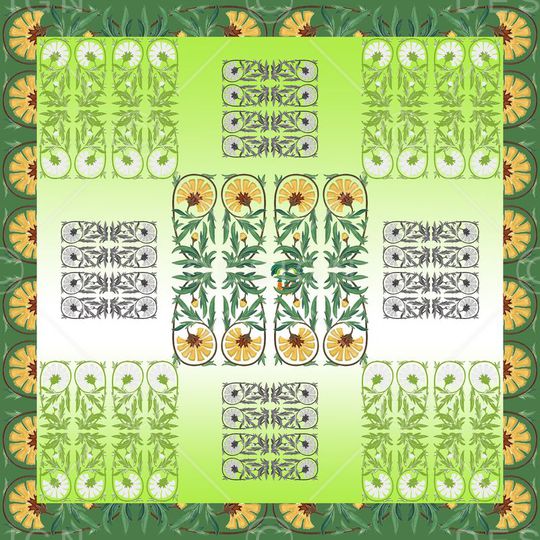 丝巾围巾秀场印花华亿平台图片