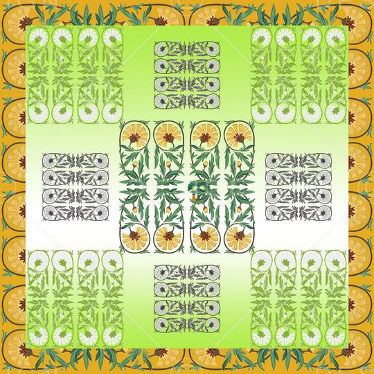 丝巾围巾秀场印花华亿平台图片