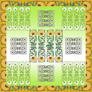 丝巾围巾秀场印花华亿平台图片