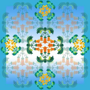 抽象图案印花华亿平台图片