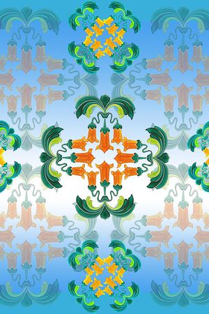 抽象图案印花华亿平台图片