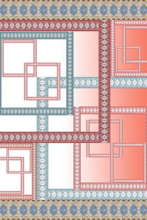 几何拼接印花华亿平台图片