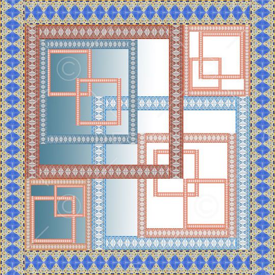 几何拼接印花华亿平台图片