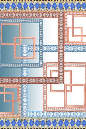 几何拼接印花华亿平台图片