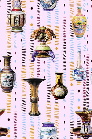 中国风印花华亿平台图片