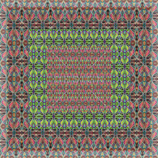 抽象图案印花华亿平台图片