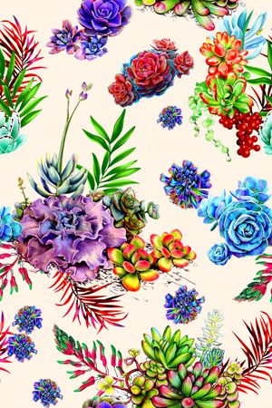 花卉印花华亿平台图片