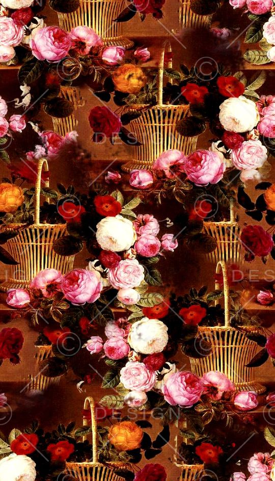 油画花卉组合印花华亿平台图片