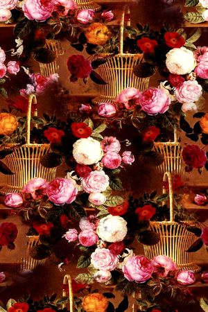 油画花卉组合印花华亿平台图片