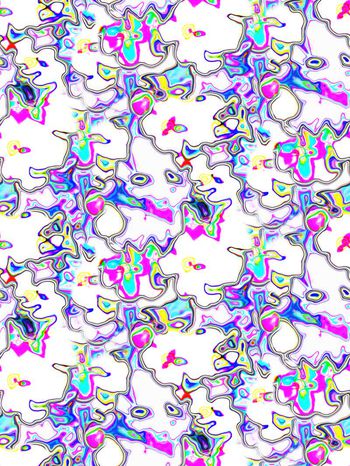 不规则几何印花华亿平台图片