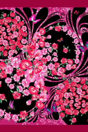 花卉印花华亿平台图片