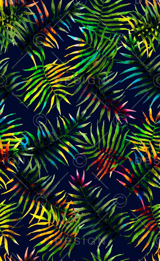 棕榈叶印花华亿平台图片