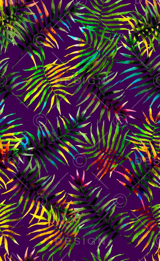 棕榈叶印花华亿平台图片