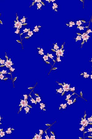 时尚3D梅花数码印花印花华亿平台图片