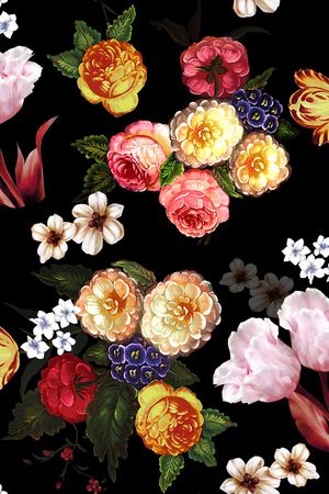 黑底印花华亿平台图片