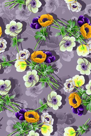 抽象花卉印花华亿平台图片