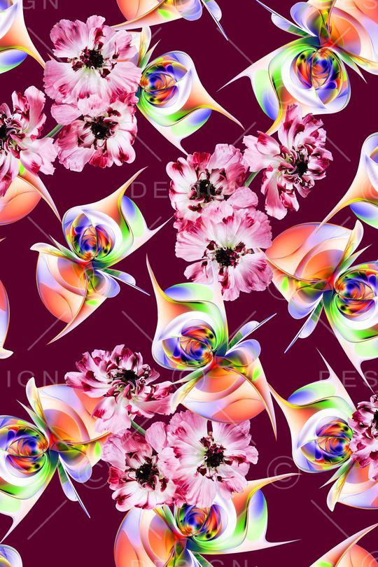 花朵印花华亿平台图片