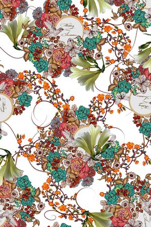 花卉印花华亿平台图片