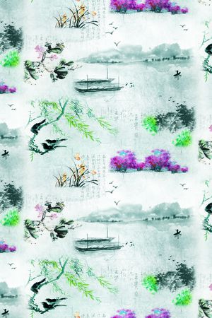 中国风印花华亿平台图片