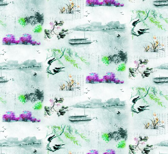 中国风印花华亿平台图片