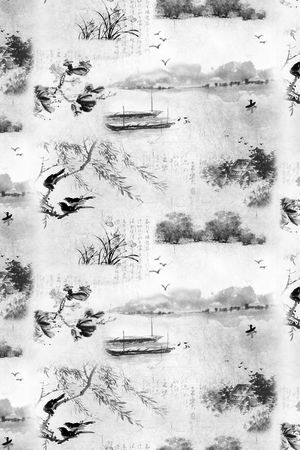 中国风印花华亿平台图片