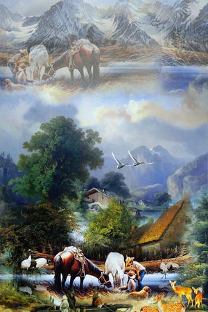 流行时尚印花华亿平台图片