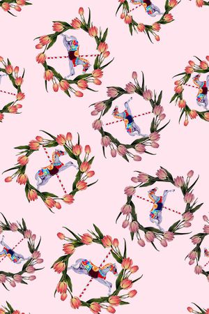 花卉印花华亿平台图片