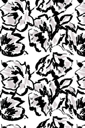 黑白花印花华亿平台图片