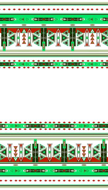 633563-部落几何双边定位民族绿