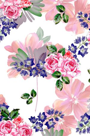 玫瑰印花华亿平台图片