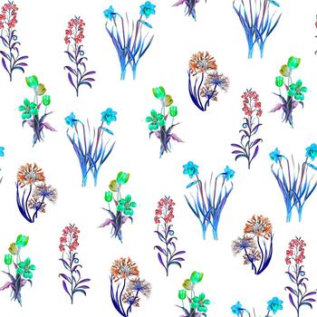 633583-三色堇百合花卉蓝