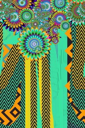 几何印花华亿平台图片