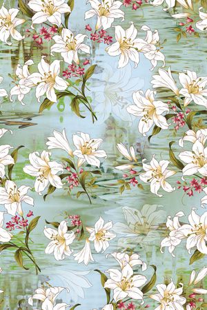 花卉印花华亿平台图片