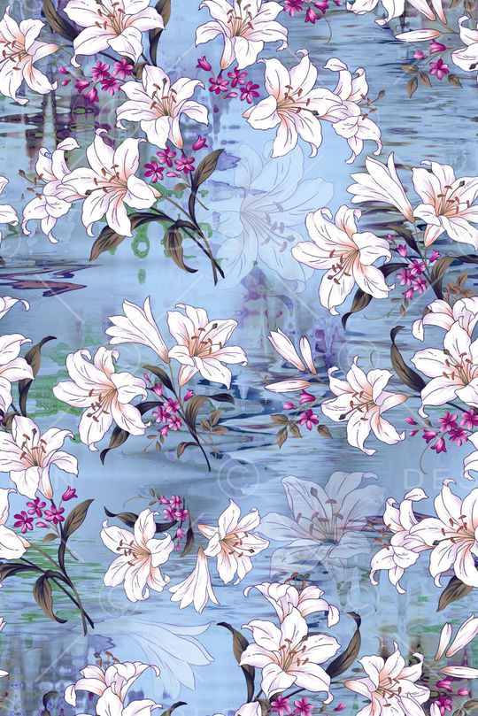 花卉印花华亿平台图片