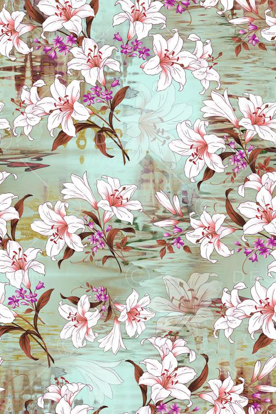 花卉印花华亿平台图片