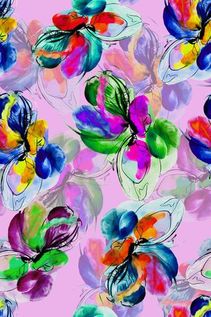 手绘印花华亿平台图片