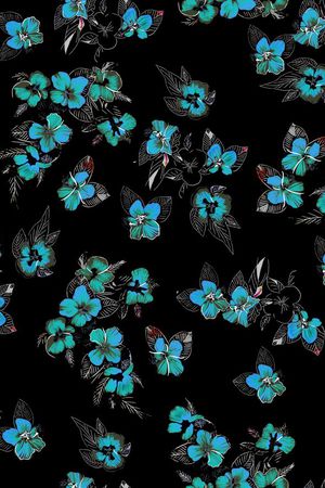 花卉印花华亿平台图片