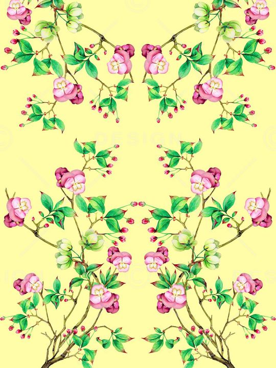 清爽大牌时尚女装花卉印花华亿平台图片