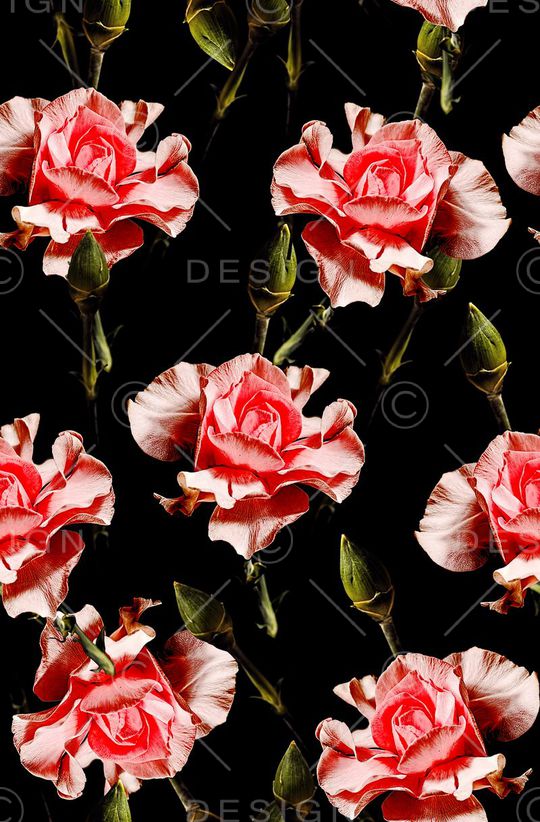 时尚手绘女装裙子花卉数码印花印花华亿平台图片