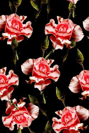 时尚手绘女装裙子花卉数码印花印花华亿平台图片